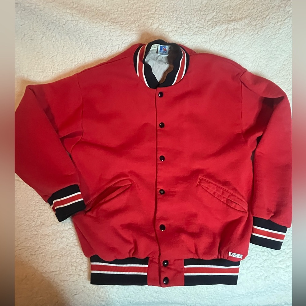 Vintage Russell Athletic 1980’s Men’s Bomber Jacket Size Medium RARE